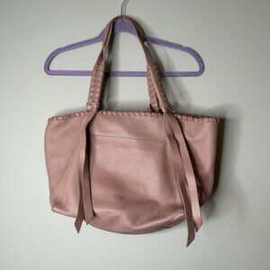 AllSaints Nude Pink Kepi Small East West Cow Leather Tote Bag Purse